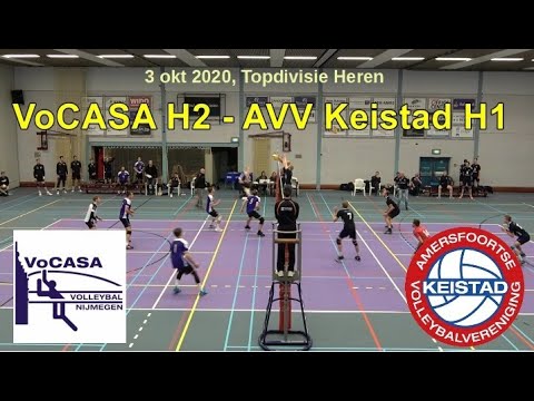 2020-10-03 VoCASA H2 - AVV Keistad H1 (Topdivisie Heren), volledige wedstrijd HD 1080p