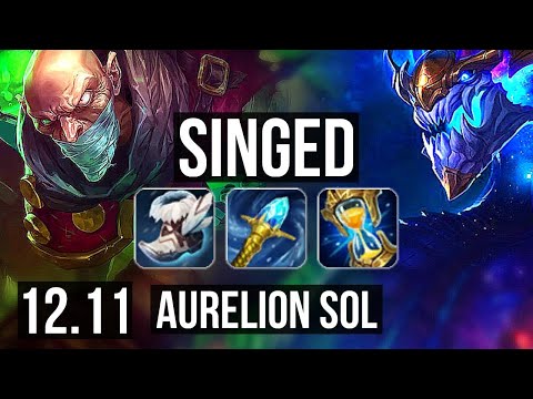SINGED vs AURELION SOL (MID) | Rank 2 Singed, 4/2/17, 800+ games | KR Grandmaster | 12.11