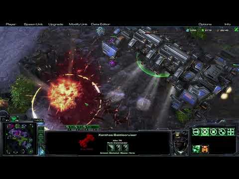 Starcraft 2 Xanthos Battlecruiser vs Zerg army vs Leviathan