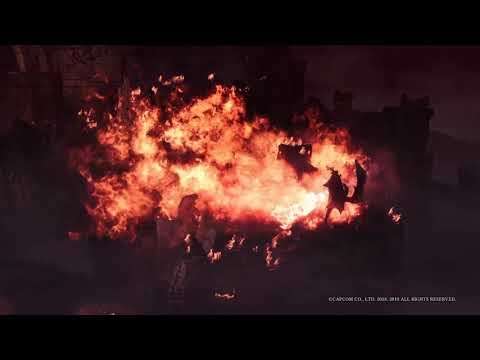 [MHW:I] Fatalis nova seen from the camp