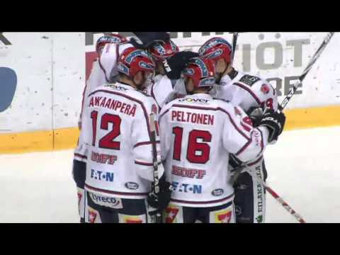 Ville Peltosen maaginen syöttö Kimmo Kuhdan maaliin , Ilves - HIFK 07.10.2011