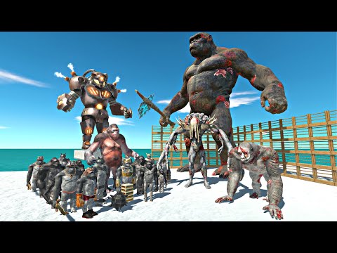 Bloody King Kong + Scourge + Old Goro Cage Challenge | Mutant Primates vs Bloody Cage Team - ARBS