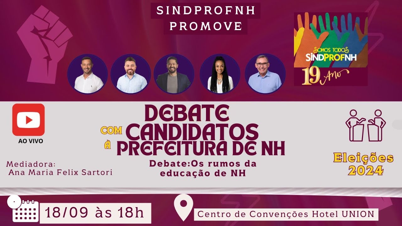 Transmissão Debate Candidatos Prefeitura Novo Hamburgo RS