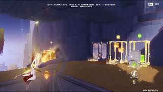 【原神】《千柱中央エリア（メモリーコアのワープポイント）》でギミックを解除して宝箱を7個、開ける　だけ　　（空の神殿）