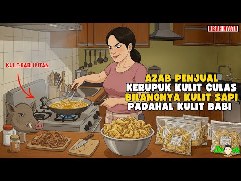 AZAB PENJUAL KERUPUK KULIT CULAS BILANGNYA KULIT SAPI PADAHAL KULIT BAB || ANIMASI AZAB