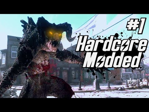 Let's Play Modded Fallout 4 w/ Horizon and Survival Mode Part #1