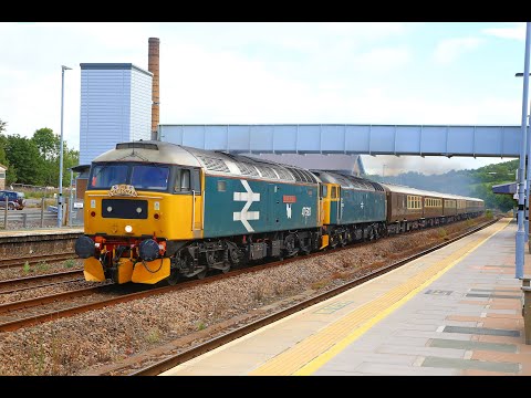 47593 & 47614 pass Totnes on 1Z80 Cornish Riviera Statesman   07/07/21