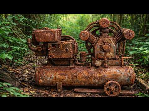 Full Restoration High Pressure Air Compressor Engine