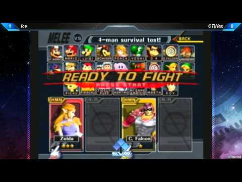 EVO 2013 SSBM QF - Ice (Sheik) vs Hax (Captain Falcon)