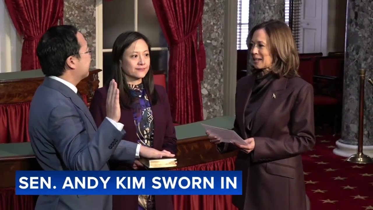 Andy Kim sworn in as New Jersey's junior senator, becoming 1st Korean-American to serve in Senate