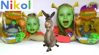 Николь открывает игрушки из мультика Шрек !