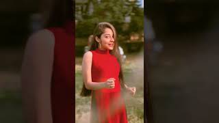 super cute indian girl in red dress looking great || Chand wala mukra leke chalo na bajaar me ????❣️