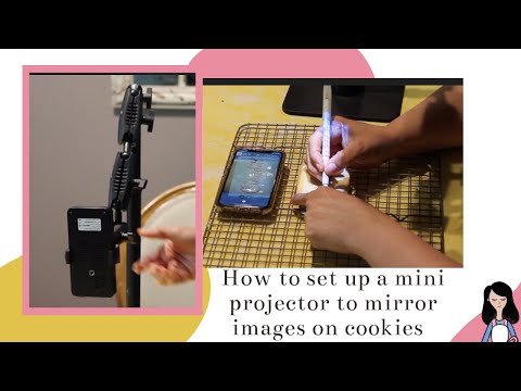 How to use  and set up a pico projector wireless  to decorate cookies 2021