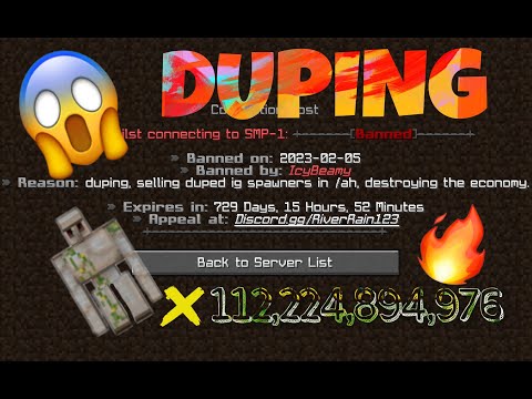 Duping 112,224,894,976 Iron Golem Spawners On a P2W Minecraft Server. (PBD)
