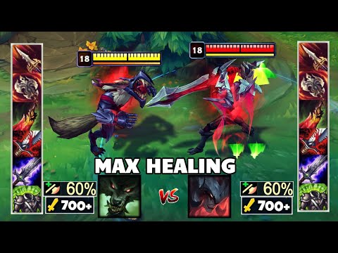 900 AD MAX HEALING AATROX vs MAX HEALING WARWICK & Best Moments!