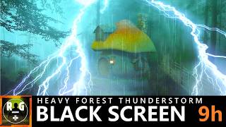 Heavy Thunderstorm Sounds with Gentle Forest Rain & Powerful Thunder to Sleep, Study, Relax