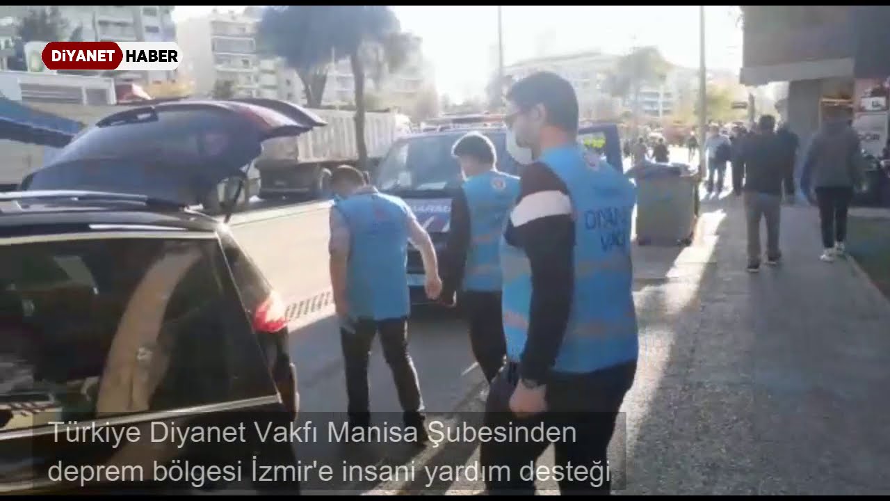 Türkiye Diyanet Vakfı Manisa Şubesinden deprem bölgesi İzmir'e insani yardım desteği