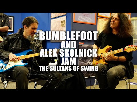 Bumblefoot and Skolnick Jam The Sultans Of Swing On Jason Becker's Guitars!!!