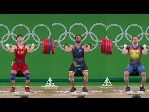 2016 Rio Olympics/Weightlifting men's 85 kg/Three lifts at 217 kg/478 lbs!!!