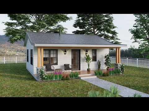 20'x26' (6x8 Meters) Cozy 2 Bedroom Small House | Modern Rustic House Tour