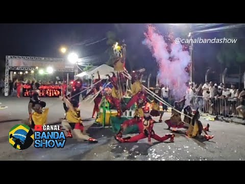 Corpo coreográfico da Banda Marcial COBRAC no concurso em Dias D'Ávila - BA 2025