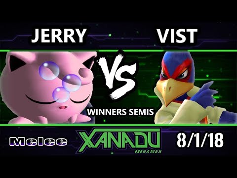 S@X 261 SSBM - Jerry (Jigglypuff) Vs. Vist (Luigi) Smash Melee Winners Semis