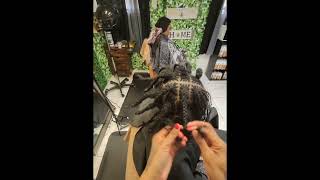 Braid and band with rubber band at base
