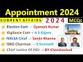 Appointment 2024 Current Affairs | Who Is Who Current Affairs 2024 | Important Appointment 2024 MCQs