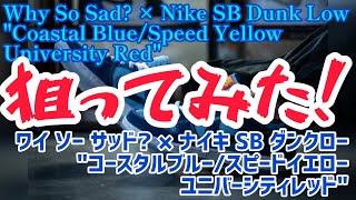 2022/11/10発売Why So Sad? × Nike SB Dunk Low "Coastal Blue/Speed Yellow-University Red"を狙ってみた！