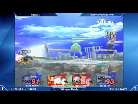 Rescue 2 SSBB - ADHD + Nairo vs CT Chibo + CT ZeRo - Winners Finals