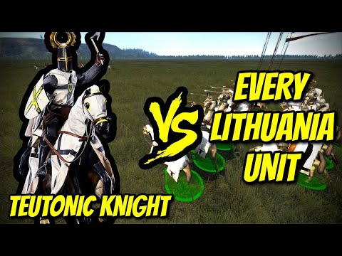TEUTONIC KNIGHT vs EVERY LITHUANIA UNIT | Medieval II: Total War