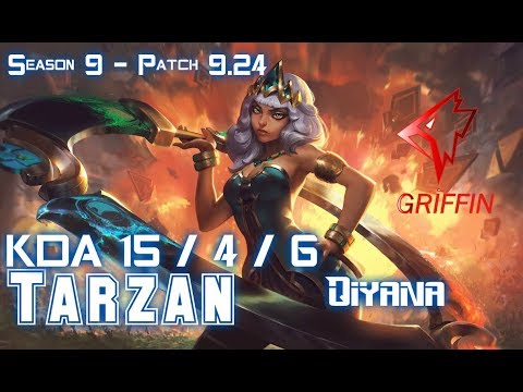 GRF Tarzan QIYANA vs LEE SIN Jungle - Patch 9.24 KR Ranked