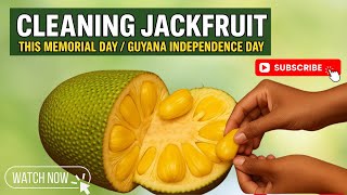 How to Clean Jackfruit | Guyana Independence Day + Memorial Day Special 🍈🇬🇾🇺🇸