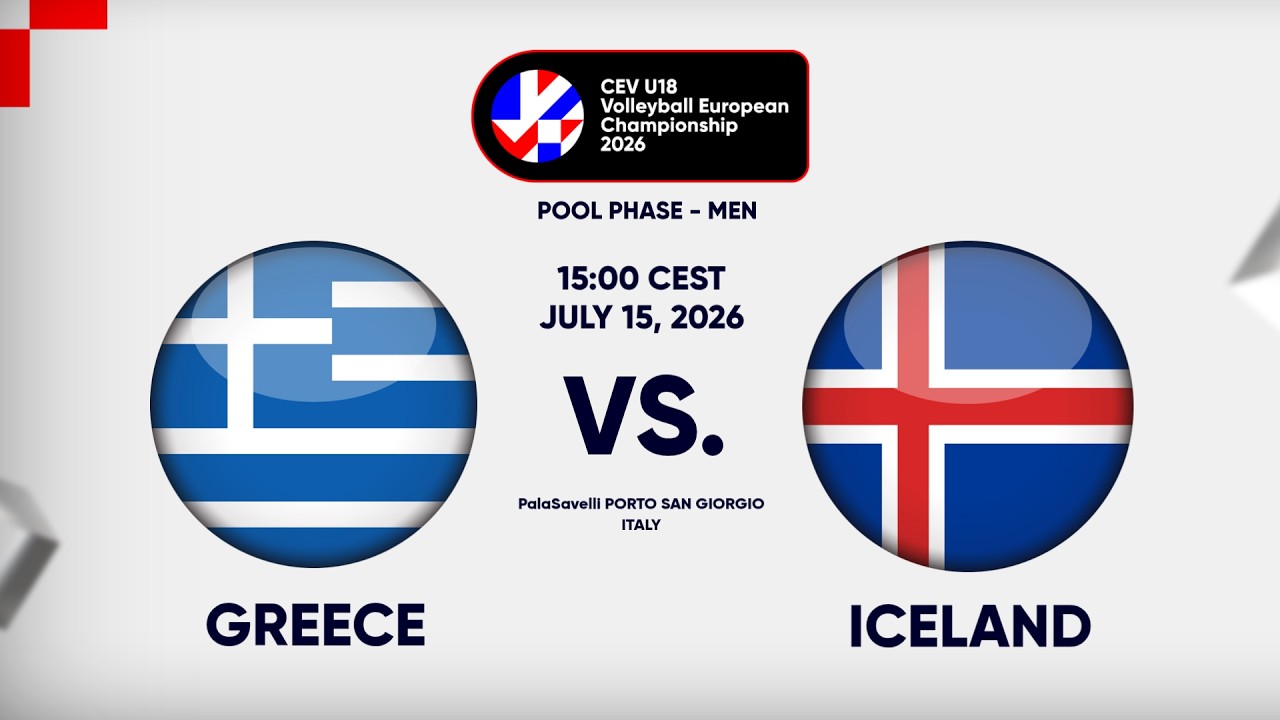 Full Match | Greece vs. Iceland | CEV U18 Volleyball European Championship 2026 | Men