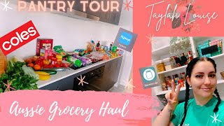 MOVED IN Grocery Haul / Kitchen Pantry Tour / First Stock Up New House / Coles Sales /Flybuys Offers