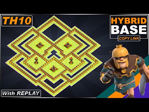 NEW BEST TH10 Base with REPLAY 2021!! Inferno & X-bow Island TH10 base COPY LINK - Clash of Clans
