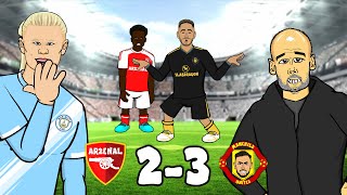 Download lagu Football REACTS to Arsenal 2-3 Manchester United😂 mp3
