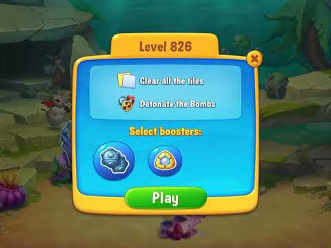 Fishdom level 826 - used 9 dimonds for extra steps