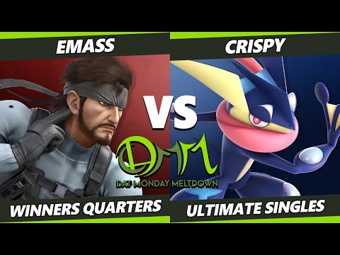 DAT Monday Meltdown 225 Winners Quarters - eMass (Snake) Vs. Crispy (Greninja, ZSS) SSBU Ultimate