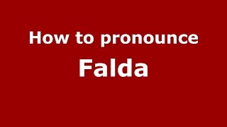 How to pronounce Falda