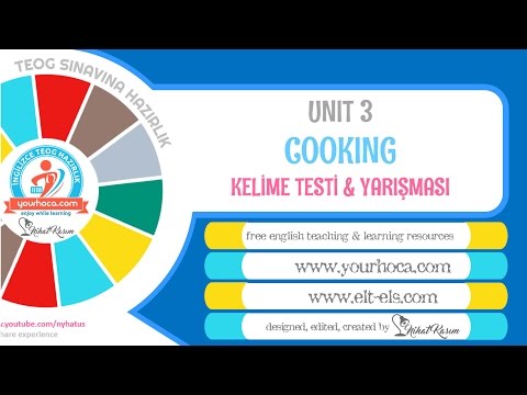 8 Sinif Ingilizce 3 Unite Cooking Kitchen Kelimeleri Youtube