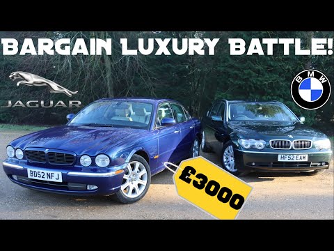 Jaguar X350 XJ vs BMW E65 7 Series - Bargain Luxury Battle! (2002 XJ8 Sport & 2002 745Li Road Test)