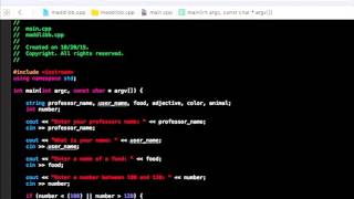 Creating A MadLib With C++