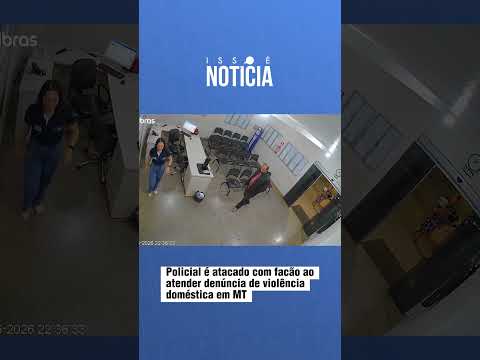 Policial é atacado com facão ao atender denúncia de violência doméstica em MT