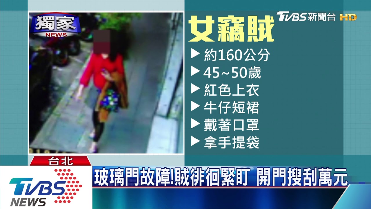 小心紅衣女賊!闖空門 3分鐘竊萬元撲滿