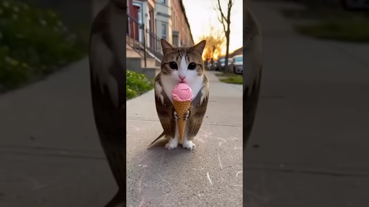 ミャウルがアイスクリームを落としちゃいました❤️#shorts