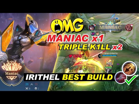Irithel MANIAC X1 + Triple K1LL X2 Best Build Emblem 😍 Limited Epic Skin Gameplay 2023