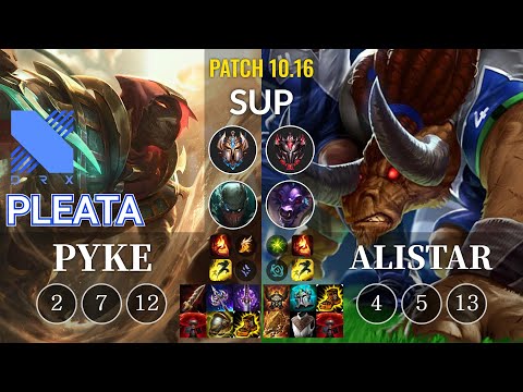 DRX Pleata Pyke vs Alistar Sup - KR Patch 10.16