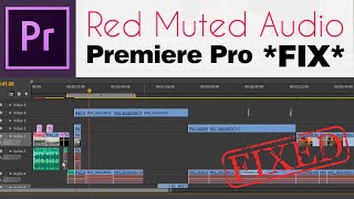 Red Muted Audio Adobe Premiere Pro CS 6 Fix