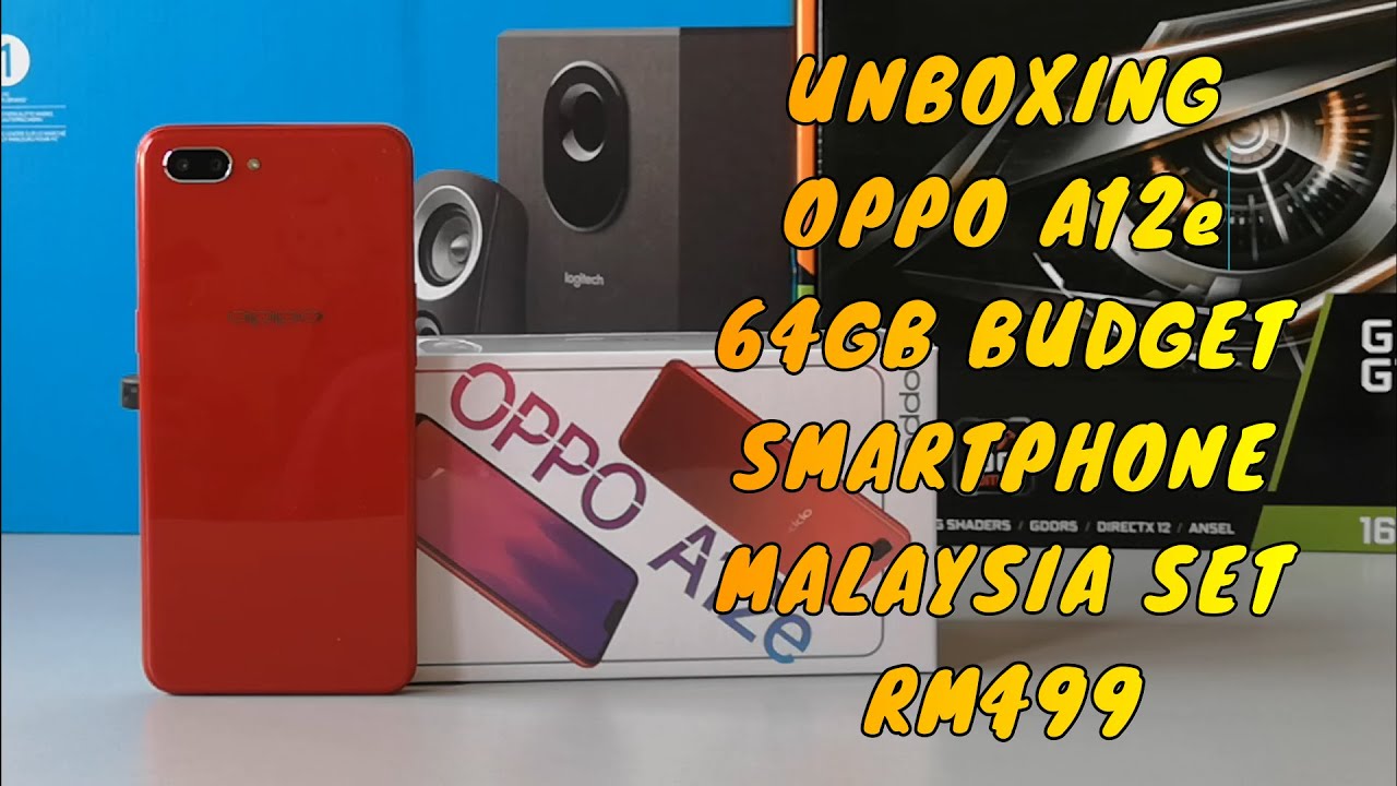 Unboxing Oppo A12e 64GB Budget Smartphone Red and Purple Malaysia Set Rm499